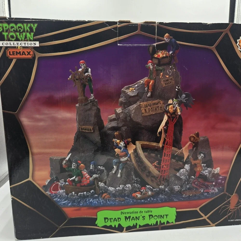 Lemax Spooky Town Dead Man's Point Pirate Skeleton Halloween 73638 Retired Rare